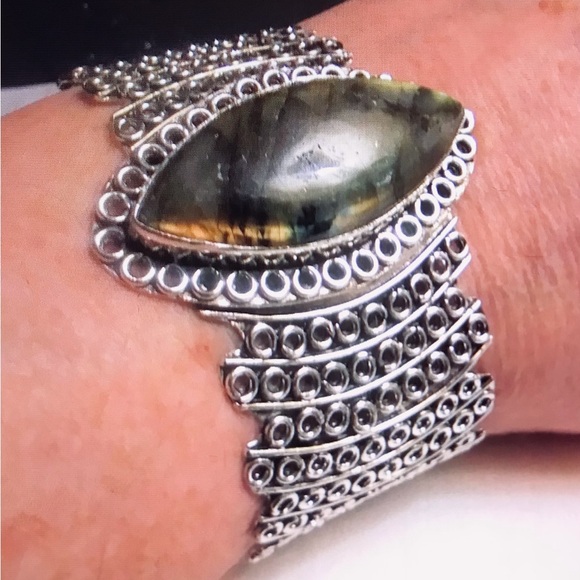 Stampd Other - Labradorite 925 Sterling Silver Cuff Bracelet